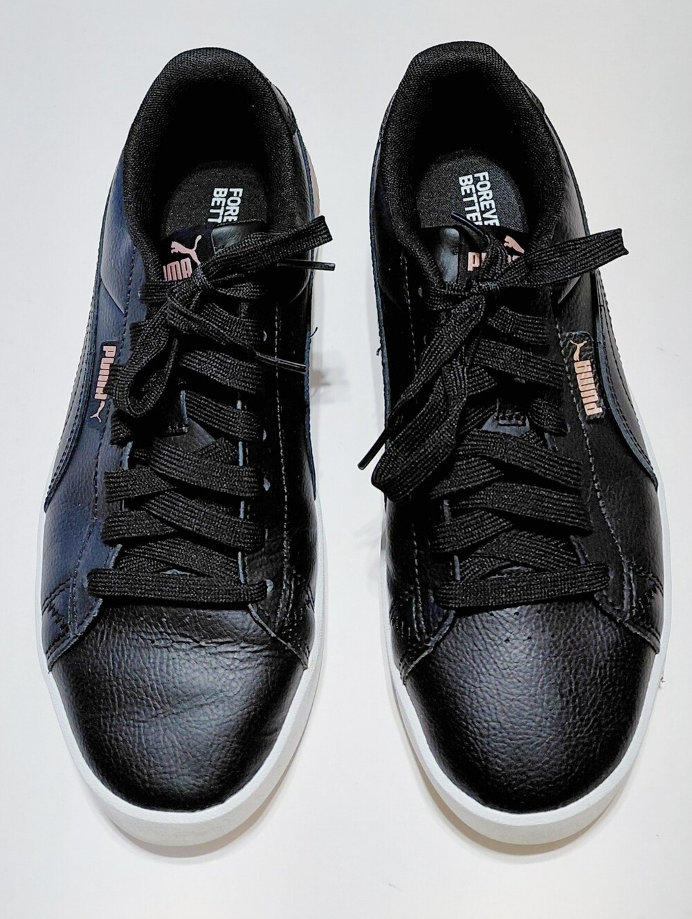 PUMA  Women's Jada Renew Black / Rose Gold Lace Up Sneakers Size 9
